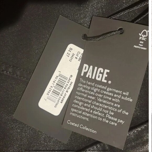 PAIGE Mayslie jogger in black Fog Luxe Coating 27" - Picture 10 of 12